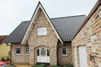 Landhaus Villa Einfamilienhaus - Haustyp Dorsten - 4-Giebel-Haus, Herrengiebel, Kapitnsgiebel, Loggia, Balkon, Garage, Landhausstil Massivhaus, Klinkerfassade, planen und bauen - Haus bauen - Einfamilienhuser - zwo ARCHITEKTEN, NRW - Ruhrgebiet