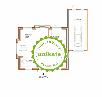 Massivhaus Einfamilienhaus Sauerland - Erdgeschoss - Fertighaus, Architektenhaus bauen zum Festpreis