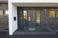 Massivhaus Einfamilienhaus Bergkamen Kamen - berdachung Eingangsbereich - Fertighaus, Architektenhaus bauen zum Festpreis