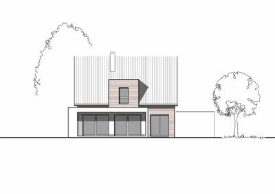 Massivhaus Einfamilienhaus Bochum Essen - Ansicht - Fertighaus, Architektenhaus bauen zum Festpreis