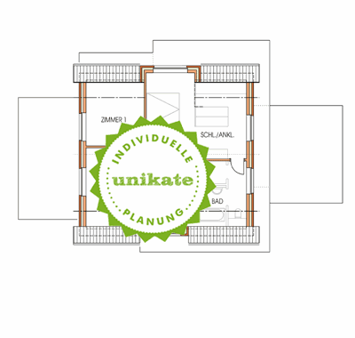 Massivhaus Einfamilienhaus Duisburg - Dachgeschoss - Fertighaus, Architektenhaus bauen zum Festpreis