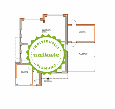 Massivhaus Einfamilienhaus Hagen - Erdgeschoss - Fertighaus, Architektenhaus bauen zum Festpreis