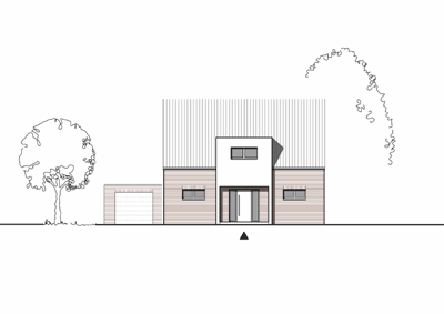 Massivhaus Einfamilienhaus Herne Gelsenkirchen - Ansicht- Fertighaus, Architektenhaus bauen zum Festpreis