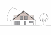 Massivhaus Einfamilienhaus Iserlohn Hemer - Ansicht - Fertighaus, Architektenhaus bauen zum Festpreis