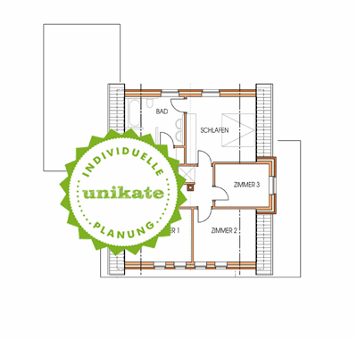 Massivhaus Einfamilienhaus "Kleve Wesel" - Dachgeschoss - Fertighaus, Architektenhaus bauen zum Festpreis