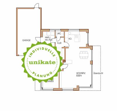 Massivhaus Einfamilienhaus "Kleve Wesel" - Erdgeschoss - Fertighaus, Architektenhaus bauen zum Festpreis