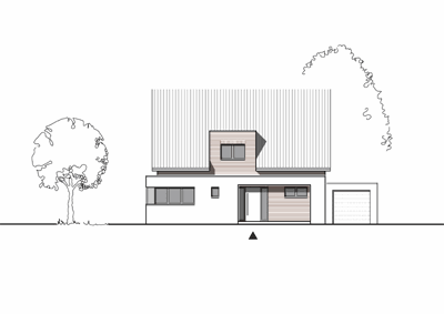 Massivhaus Einfamilienhaus "Krefeld Mlheim" - Ansicht - Fertighaus, Architektenhaus bauen zum Festpreis