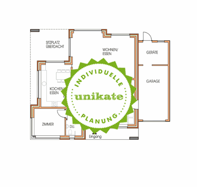 Massivhaus Einfamilienhaus "Krefeld Mlheim" - Erdgeschoss - Fertighaus, Architektenhaus bauen zum Festpreis