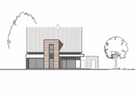 Massivhaus Einfamilienhaus "Meerbusch Ratingen" - Ansicht - Fertighaus, Architektenhaus bauen zum Festpreis