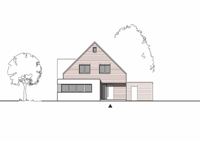 Massivhaus Einfamilienhaus Oberhausen - Ansicht - Fertighaus, Architektenhaus bauen zum Festpreis