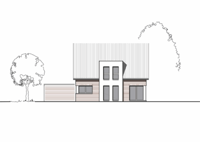 Massivhaus Einfamilienhaus Oer-Erkenschwick - Ansicht - Fertighaus, Architektenhaus bauen zum Festpreis