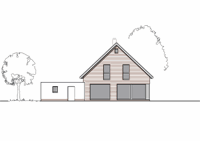 Massivhaus Einfamilienhaus "Rhein-Kreis Neuss" - Ansicht - Fertighaus, Architektenhaus bauen zum Festpreis