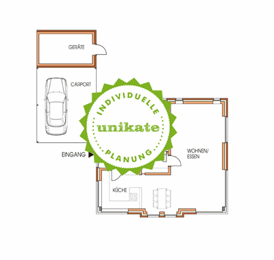 Massivhaus Einfamilienhaus "Schwalmtal Nettetal" - Erdgeschoss - Fertighaus, Architektenhaus bauen zum Festpreis