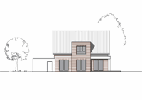 Massivhaus Einfamilienhaus Voerde Dinslaken - Ansicht - Fertighaus, Architektenhaus bauen zum Festpreis