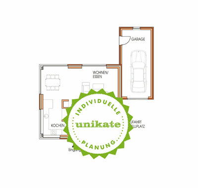 Massivhaus Einfamilienhaus Wetter Witten - Erdgeschoss - Fertighaus, Architektenhaus bauen zum Festpreis