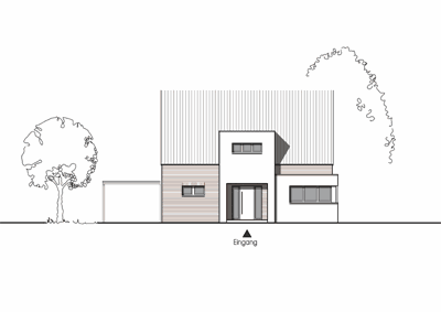 Massivhaus Einfamilienhaus "Euskirchen Brhl" - Ansicht - Fertighaus, Architektenhaus bauen zum Festpreis