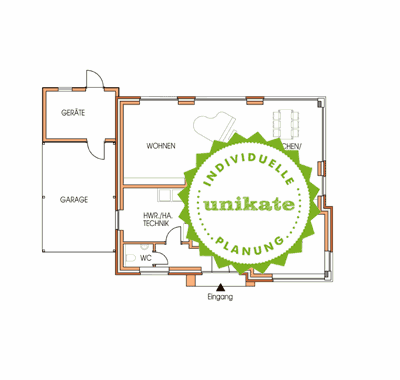 Massivhaus Einfamilienhaus "Euskirchen Brhl" - Erdgeschoss - Fertighaus, Architektenhaus bauen zum Festpreis