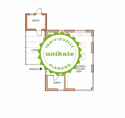 Massivhaus Stadtvilla Essen - Erdgeschoss - Stadthaus mit 2 Vollgeschossen zum Festpreis