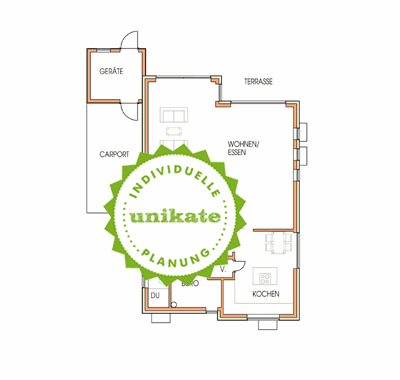 Massivhaus Stadtvilla "Mittelrhein Niederrhein" - Erdgeschoss - Stadthaus mit 2 Vollgeschossen zum Festpreis