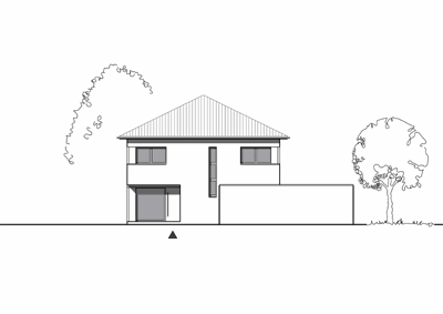 Massivhaus Stadtvilla Bergkamen - Ansicht - Stadthaus mit 2 Vollgeschossen zum Festpreis