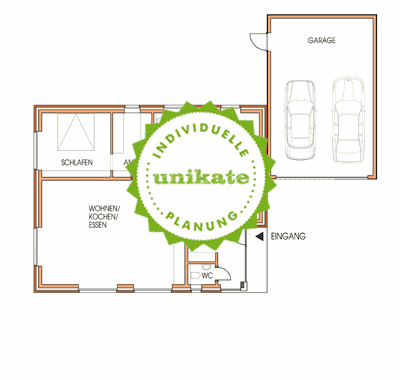 Massivhaus Stadtvilla Bergkamen - Erdgeschoss - Stadthaus mit 2 Vollgeschossen zum Festpreis