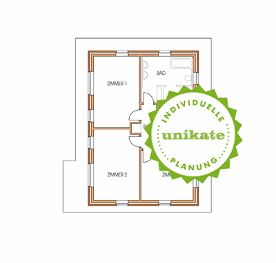 Massivhaus Stadtvilla Bottrop - Obergeschoss - Stadthaus mit 2 Vollgeschossen zum Festpreis