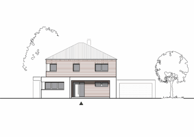 Massivhaus Stadtvilla Duisburg - Ansicht - Stadthaus mit 2 Vollgeschossen zum Festpreis