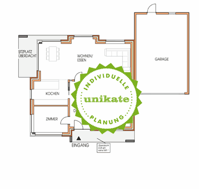 Massivhaus Stadtvilla Duisburg - Erdgeschoss - Stadthaus mit 2 Vollgeschossen zum Festpreis