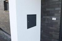 Massivhaus Stadtvilla Duisburg - Briefkasten unter Putz - Stadthaus mit 2 Vollgeschossen zum Festpreis