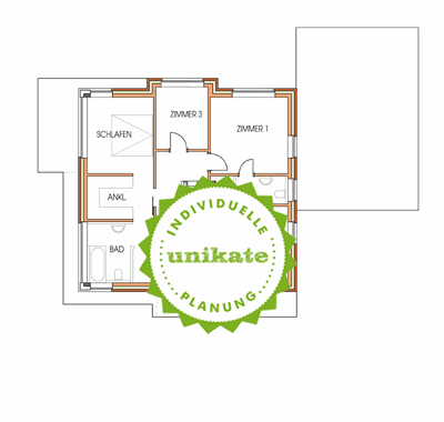 Massivhaus Stadtvilla "Duisburg Moers" - Dachgeschoss - Stadthaus mit 2 Vollgeschossen zum Festpreis