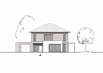 Massivhaus Stadtvilla Herne - Ansicht - Stadthaus mit 2 Vollgeschossen zum Festpreis