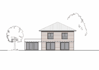 Massivhaus Stadtvilla Herne - Ansicht - Stadthaus mit 2 Vollgeschossen zum Festpreis