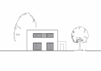 Massivhaus Stadtvilla "Kln Bonn" - Ansicht Bauhaus - Stil - Stadthaus mit 2 Vollgeschossen zum Festpreis