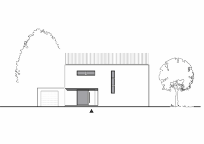 Massivhaus Stadtvilla "Wuppertal Hagen" - Ansicht - Stadthaus mit 2 Vollgeschossen zum Festpreis