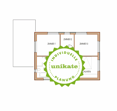 Massivhaus Stadtvilla Marl - Obergeschoss - Stadthaus mit 2 Vollgeschossen zum Festpreis