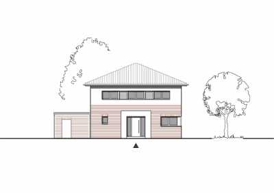 Massivhaus Stadtvilla Ruhrgebiet NRW - Ansicht - Stadthaus mit 2 Vollgeschossen zum Festpreis