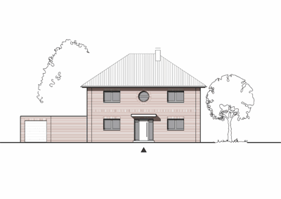Massivhaus Stadtvilla Unna - Ansicht - Stadthaus mit 2 Vollgeschossen zum Festpreis