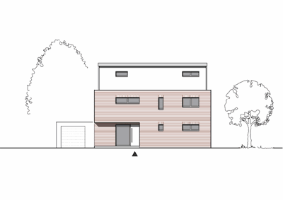 Massivhaus Stadtvilla Hagen - Ansicht - Stadthaus mit 2 Vollgeschossen zum Festpreis