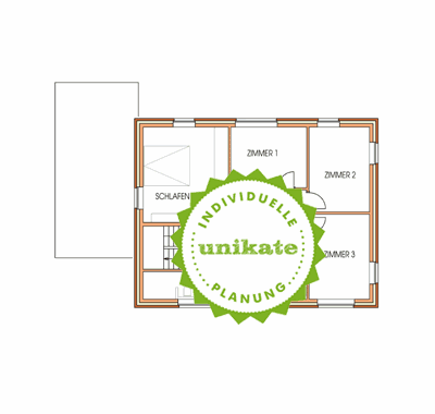 Massivhaus Stadtvilla Hagen - Obergeschoss - Stadthaus mit 2 Vollgeschossen zum Festpreis