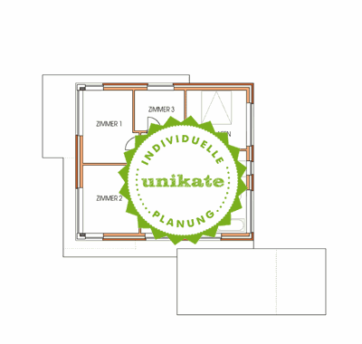 Massivhaus Stadtvilla Dortmund - Obergeschoss - Stadthaus mit 2 Vollgeschossen zum Festpreis