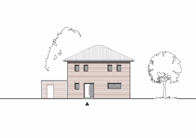 Massivhaus Stadtvilla Schwerte - Ansicht - Stadthaus mit 2 Vollgeschossen zum Festpreis